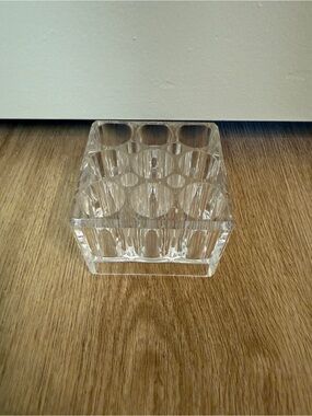 Never Used Container Store Clear Acrylic 9-Slot Lipstick/Lip Gloss Organizer